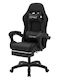 ML-Design 490018004 Gaming Chair in Artificial Leather with Footstool Black