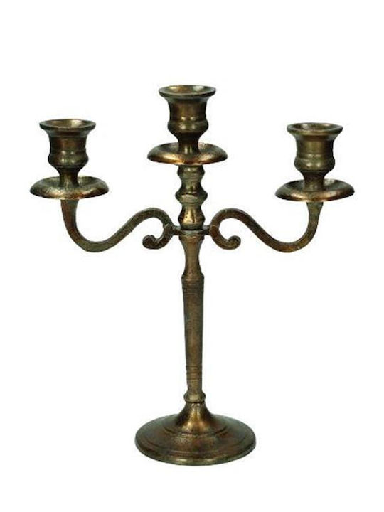 Zaros Kerzenhalter Aus Aluminium in Bronzefarbe 28cm