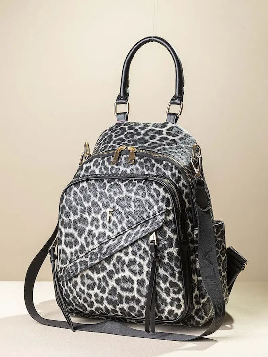 Fragola Women's Bag Backpack Shoulder Black Leo...