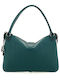 G14 Edgy Size Leather Women's Shoulder / Crossbody Bag Green