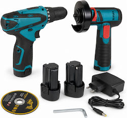 Ezra M19457-0085 Angle Grinder & Drill Driver Set with 2 Batteries Ezra M19457-0085 Angle Grinder & Drill Driver Set with 2 Batteries