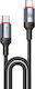 Yesido Geflochtenes Kabel USB-C männlich - USB-C 60W PD Schwarz 2m