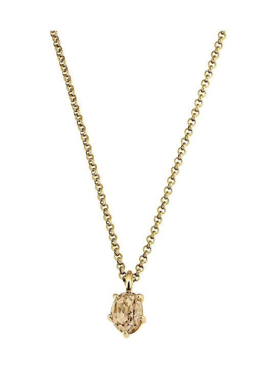 Dyrberg/Kern Necklace of Gold Plated Steel
