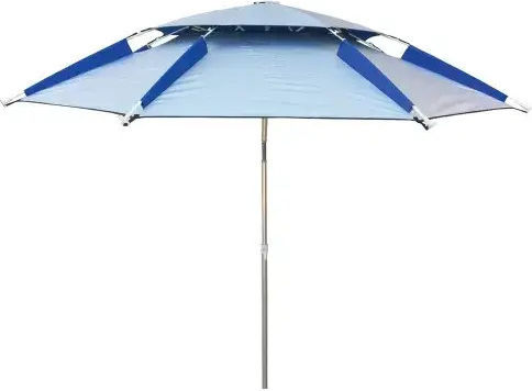 Solart Folding Aluminum Beach Umbrella Diameter 2.2m with Blue UV Protection