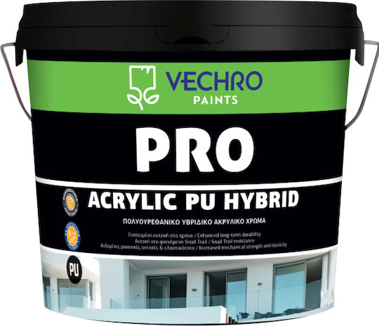 Vechro Pro Пластмасова Боя Акрилна за Външна Употреба Полиуретаново Хибридно Акрилно Хам 10lt