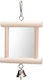 Nobleza Glass Bird Mirror Wooden Frame 19x10cm Nobleza 2061826
