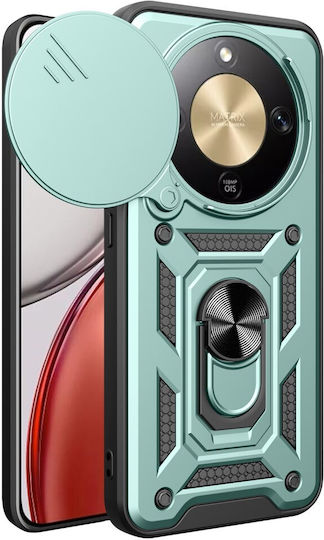 Honor Magic8 Lite 5G Case Amorus Hard Back PC+TPU Green Stand