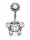 Nire Ohrring Bauchnabel aus Titan Silber