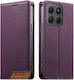 Motorola Edge 70 Fusion 5g Case Dierfeng Strong Magnetic Leather Wallet Purple