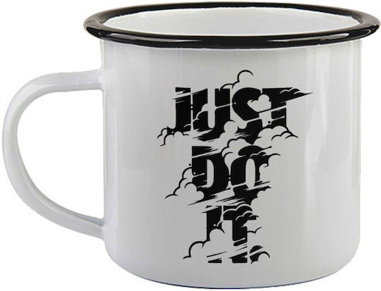 Koupakoupa Just Do It Enamel Mug Black 360ml