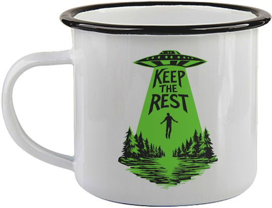 Koupakoupa Keep The Rest Mug Enamel Black 360ml KP_35055