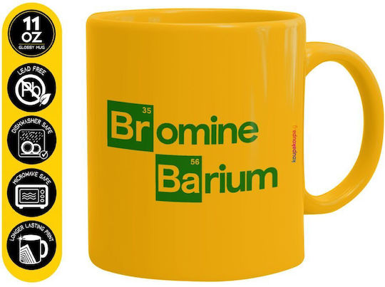Koupakoupa Breaking Bad Parody Bromine Barium Чаша Керамична Жълта 330ml