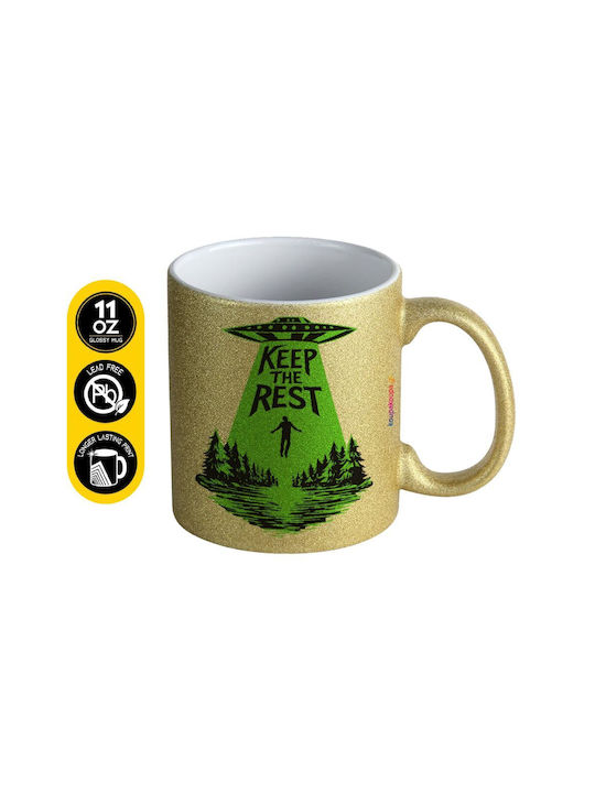 Koupakoupa Keep The Rest Ceramic Gold Mug 330ml...