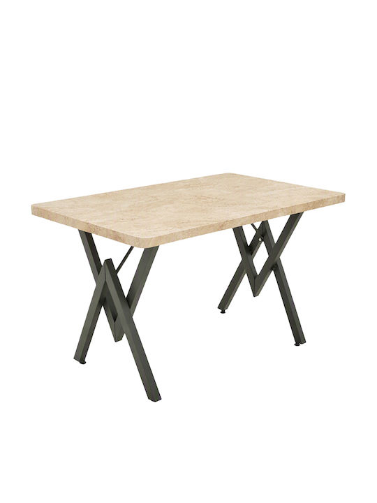Vertex Esszimmer-Tisch Holz mit Metallrahmen Sc...