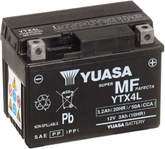 Батерия за мотоциклет Yuasa Ytx4l AGM 12v 3ah 50a