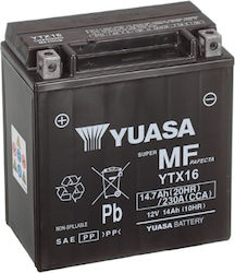 Baterie pentru motociclete Yuasa Ytx16 Agm 12v 14ah 230a Baterie pentru motociclete Yuasa Ytx16 Agm 12v 14ah 230a