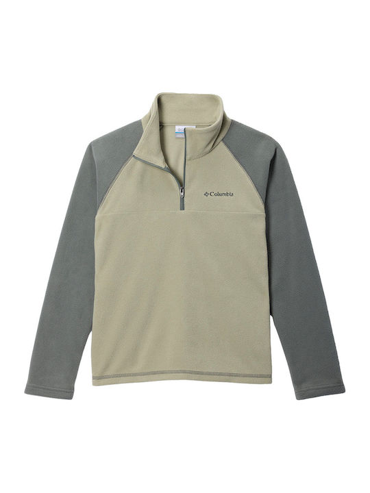 Columbia Детска блуза Екрю Glacial Half Zip Fleece
