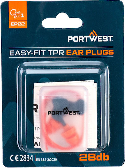 Portwest Easy Fit Tpr Ohrstöpsel 01.03.01.02.05.03 2 Stück
