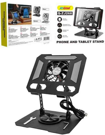 Andowl Стойка за Tablet Клетъчен телефон 1 Вентилатор Q-zj268 Phone Table Stand 075042