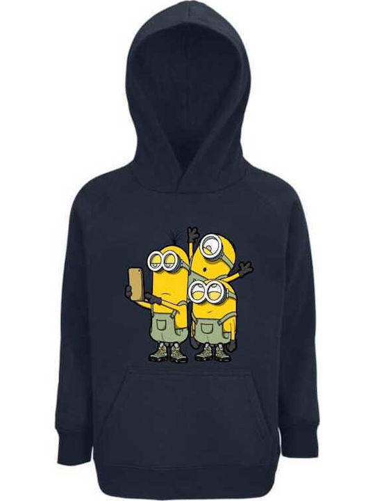 Kids Moda Детски Суичър с Качулка и Джобове Тъм...
