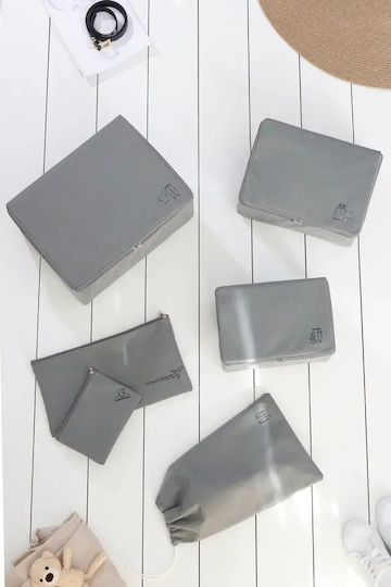 SteweHome Set de Organizatoare de Depozitare pentru Valiză Călătorii 6 Bucăți Poliester 25x40 Cm