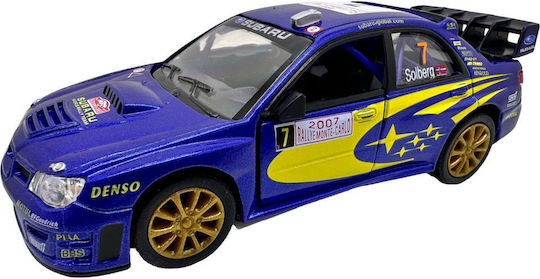 Model Albastru Subaru Impreza Wrx Sti Rally Cu Uși Deschise Mecanism Pull-back Fără Cutie Originală