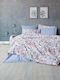 Mc Decor Set Duvet Cover Carol Cotton 160x240cm Single with Pillowcase Blue