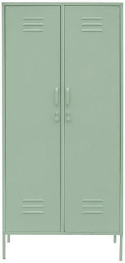 Doppelflügeliger Außenschrank Farbe Metallisch 90x55x190cm