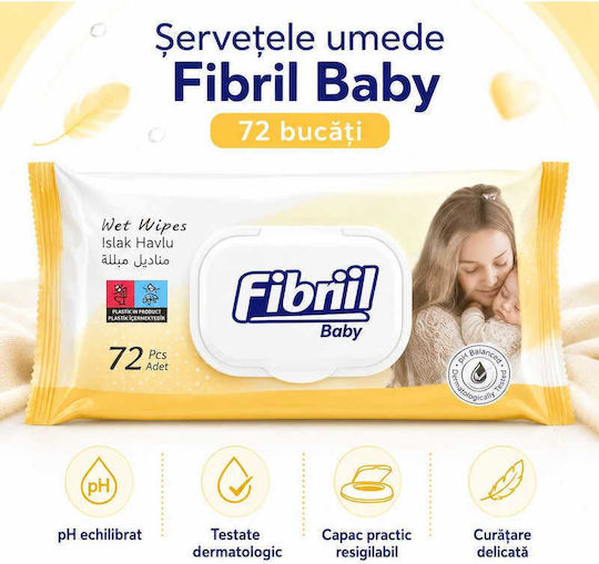 Fibril Μωρομάντηλα χωρίς Οινόπνευμα & Parabens 72τμχ