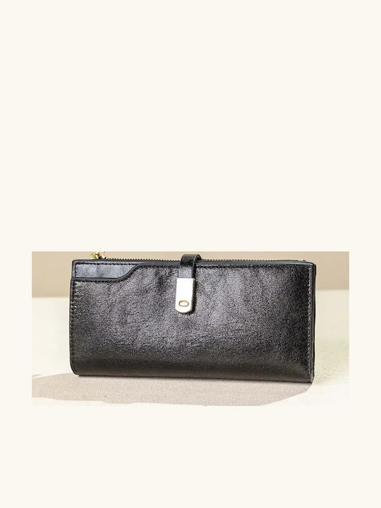 Fragola Large Women's Wallet Black clouds