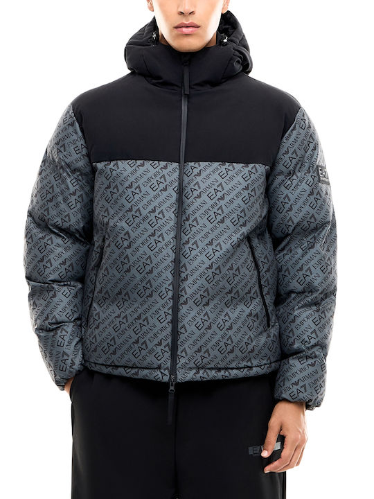 Emporio Armani Зимно яке Puffer Въгленово-Сиво