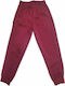 Herren-Sweatpants mit Gummizug Burgundisch