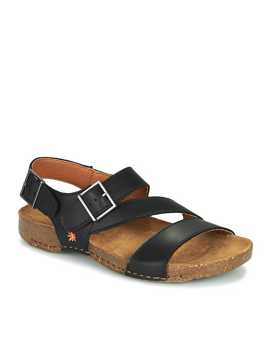 Damen Flache Sandalen Schwarz