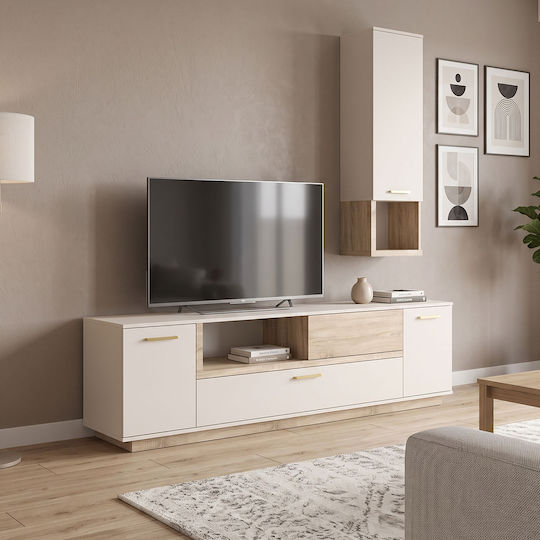 Bibliotecă Living Norda Crem M187xL40xÎ58.4cm