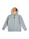 Kids Knitted Cardigan with Grey Hooded