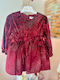 Girls Velvet Dress Burgundy