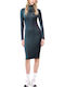 Summer Midi Dress Blue-Purple