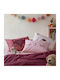 Nef-Nef Homeware Happy Bear Față de Pernă pentru Copii din 100% Bumbac 52x72cm Ecru