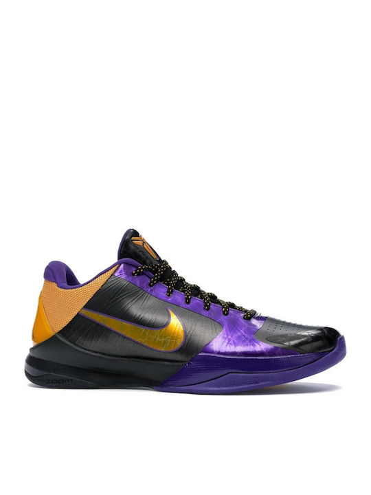 Nike Kobe 5 Lakers Low Basketball Shoes Black D...
