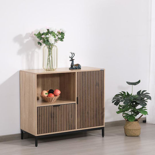 Comodă Dormitor Din Lemn Cu 2 Sertare Sonoma-Wallnut 90x40x80cm