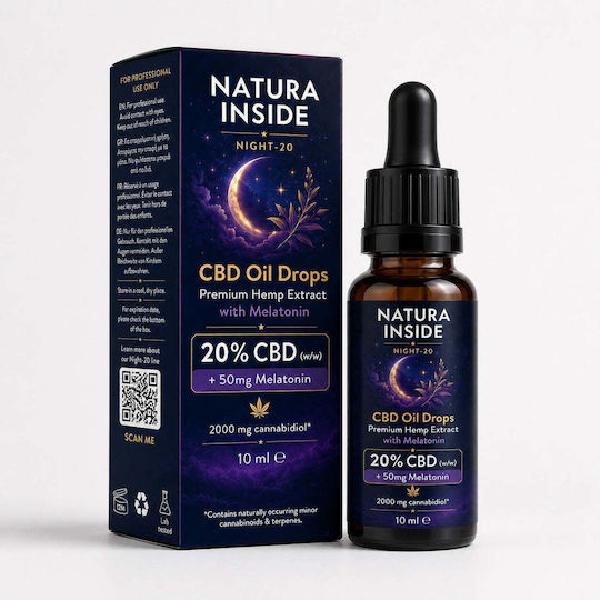 Natura Inside Ulei de canabis pentru insomnie cu 20% CBD 10ml