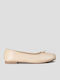 Damen Ballerinas Spitz zulaufend Beiges
