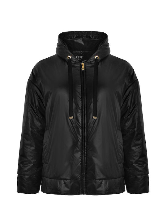 Дълго Дамско Puffer Якето За Зима Черно 8604.4007.Н-black