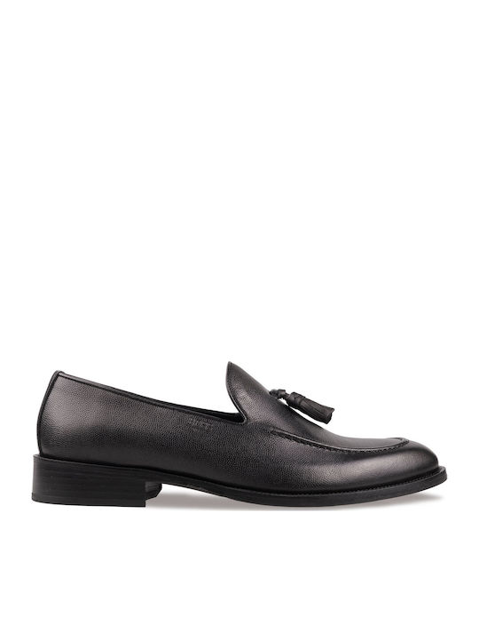 Leather Men's Moccasins In Black Colour