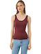 Fimelle Sleeveless Burgundy Women's Undershirt