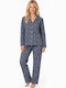 Comfort Summer Women's Pyjama Set Petrol Blue