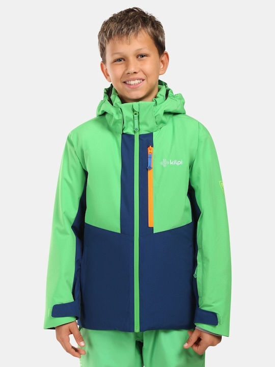 Waterproof Kids Casual Short Jacket with Lining & Hood Kigrn