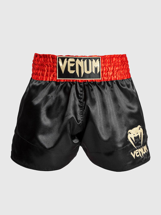 Venum Klassische Thai Boxing Shorts Rote Schwar...