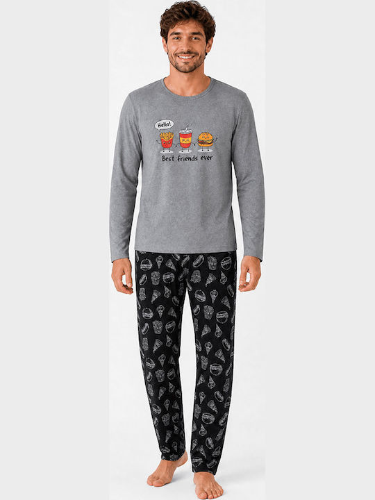 Comfort Pijama de vară pentru bărbați Gri