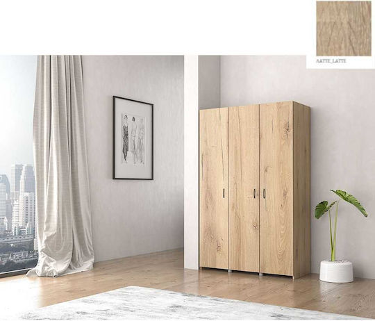 Dulap Triplă Ușă Latte 120x50x180cm Dulap Triplă Ușă Latte 120x50x180cm